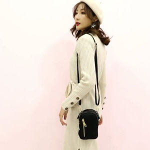 black Crossbody Cell Phone Purses Wallet